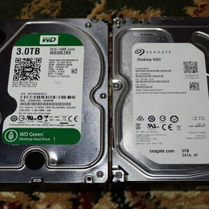 3.5インチ WD 3TB WD30EZRX Seagate 3TB ST3000DM001 合計6TB 動作未確認 #BB02156の画像1