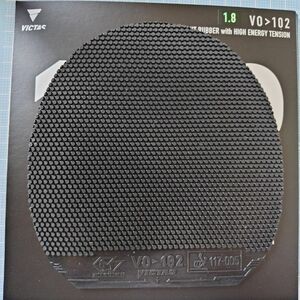 VICTAS　ヴィクタス　 VO＞102 黒　厚1.8mm　卓球ラバー　中古　