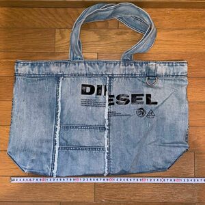 送料無料！DIESEL ディーゼル デニム ケミカル トートバッグ内側ポケット