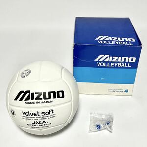 * unused goods * Mizuno volleyball 4 number lamp natural leather official approved ball bell bed soft velvet soft 90V-304