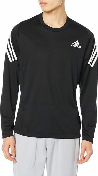 大きいサイズ♪新品♪ adidas≪アディダス≫♪スポーツウェア 長袖 Tシャツ トレーニング 長袖Tシャツ♪サイズXO♪カラー：ブラック♪