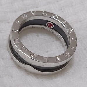 【美品】BVLGARI ブルガリ ビーゼロワン セーブザチルドレン SV925 リング 指輪 サイズ52 の画像1