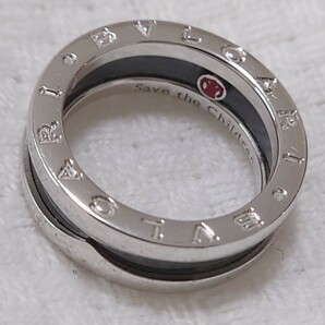 【美品】BVLGARI ブルガリ ビーゼロワン セーブザチルドレン SV925 リング 指輪 サイズ52 の画像4