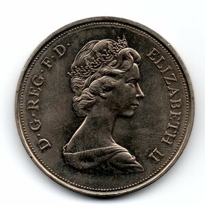 硬貨 イギリス エリザベス女王 銀婚式記念 1972年