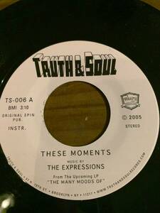 白ラベル The Expressions - These Moments / Money Is King 現行ソウル バラードソウル