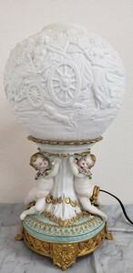 Meissen マイセン 陶器製　大型ランプ 極上 細密造り 特大　アンティーク 陶器