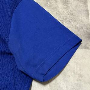 バーバリーブラックレーベル BURBERRY BLACK LABEL Tシャツ 半袖 切替 サーマル ホースロゴ ブルー 青 サイズ4の画像3