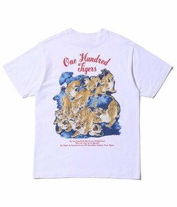 サンサーフ SUN SURF 半袖Tシャツ SS79162「ONE HUNDRED TIGERS/百虎」プリント ハワイアン 半袖Tシャツ ホワイト M 新品