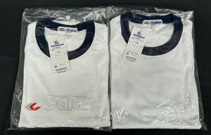  clothing shop stock goods Galax short sleeves crew neck shirt M size 2 sheets gym uniform unused long-term keeping goods 0419③gya Rex 