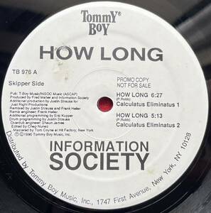 プロモ盤 インフォメーション・ソサエティ / How Long 12inch盤その他にもプロモーション盤 レア盤 人気レコード 多数出品。