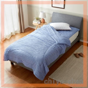 < Queen >moli Lynn soft . luxurious .. feeling ...! smooth silk. ... futon blue 13-728151001