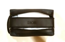 新品 クリスチャン ディオール ノベルティ ポーチ Ｗジップ ネイビー×ブラック コスメポーチ 化粧ポーチ バッグ Dior メンズ レディース_画像7