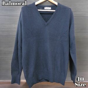 Balmoral LambsWool ラグランセーター スコットランド Vネック スコットランド製 ニット トップス プルオーバー