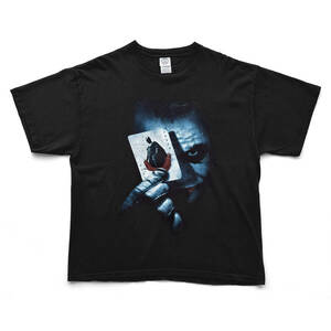 00sヴィンテージ｜Batman Dark Knight Joker Tシャツ [XL]（00年代ムービー／バットマン／ダークナイト／ジョーカー／アメコミ映画／DC）