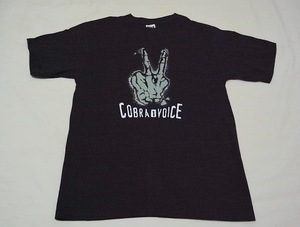 美品 希少 レア COBRA JAPAN TOUR '01 ONE VOICE バンド Tシャツ Sサイズ 紺色 コブラ Oi Punk SA エスエー LAUGHIN'NOSE ラフィンノーズ