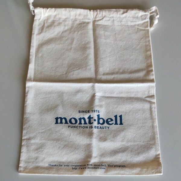 モンベル 巾着袋 布製 布袋 mont-bell スタッフバッグ 布 巾着 小物 収納袋 保存袋 小分け袋 生成り 袋 新品未使用