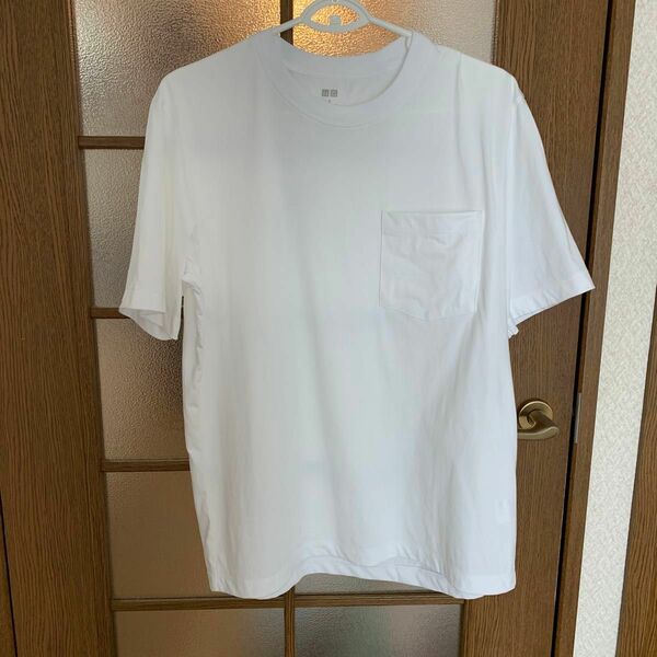 Tシャツ 白 M ホワイト カットソー ポケット 半袖Tシャツ 半袖 