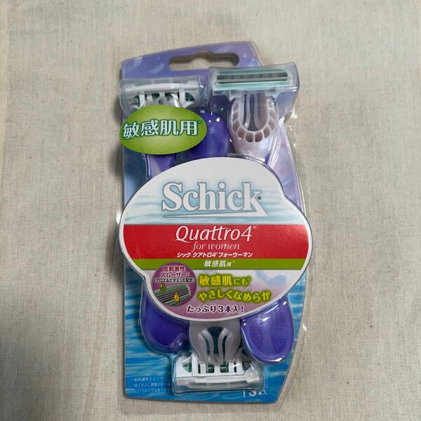 Schick シック　クアトロ4 フォーウーマン ディスポ ムダ毛ケア 女性用 カミソリ 