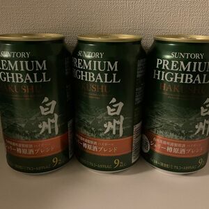 サントリー 白州 プレミアムハイボール缶 SUNTORY ハイボール ウイスキー 白州ハイボール缶 シェリー樽原酒ブレンド 