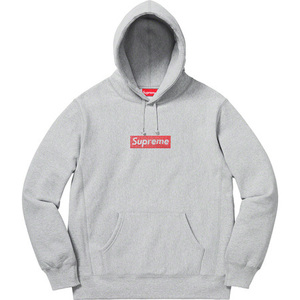 supreme swarovski box logo hooded grey M スワロフスキー 国内正規品