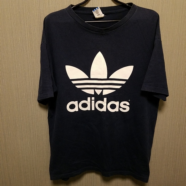 【オススメ】90s US製 アディダスヴィンテージビックロゴ　Tシャツ　サイズUS M