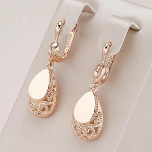  earrings Gold simple Drop retro lady's 