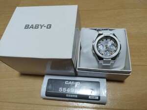 【未使用品】 ベビージー G-MS 新品 電波ソーラー ホワイト MSG-W100-7AJF 腕時計 女性 CASIO レディース　G-SHOCK