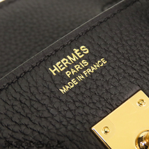 101728121 エルメス HERMES バーキン 25 B刻印 黒 ブラック ゴールド金具 トゴ ハンドバッグ レディース 未使用_画像7