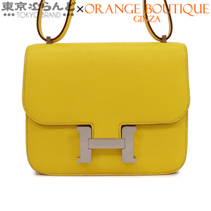 101728201 エルメス HERMES コンスタンス 3 ミニ 18 U刻印 ライム シルバー金具 シェーブル ショルダーバッグ レディース