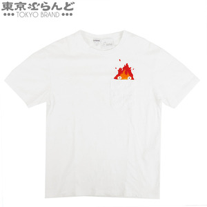 101724600 ロエベ LOEWE ハウルの動く城コラボTシャツ HB44Y22X03 ホワイト コットン カルシファー スタジオジブリ XS 半袖Ｔシャツ メンズ