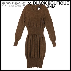 241000002127 Chanel CHANEL knitted One-piece P39910K02866 Brown wool long sleeve knee height 36 lady's 