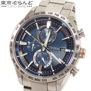 101719223 1 jpy Citizen CITIZEN Atessa Eko-Drive ACT Line AT8181-63L blue titanium H800-T025862 wristwatch men's solar radio wave 