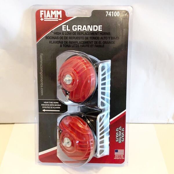 新品 FIAMM エルグランデ ホーン 12V専用 フィアム 405Hz 500Hz AM-80