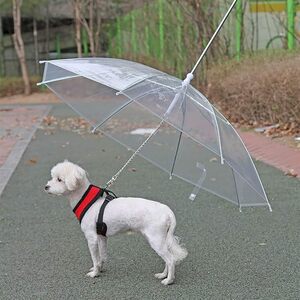  домашнее животное зонт Lead имеется . прогулка для зонт собака маленький размер собака для домашних животных .. Chan удобный товары сезон дождей дождь меры непромокаемая одежда Kappa плащ замена umbrella 