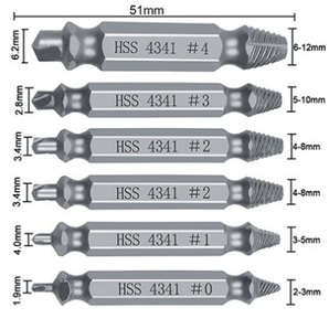 なめた ネジ 外す ビット 6本 セット 潰れた ボルト 外し 壊れた なめった 取り外し ドライバー  除去 工具 電動ドライバー対応の画像4