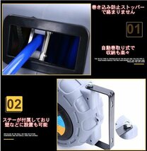 送料690円　エアーホースリール 15m ホースの外径 12mm 自動巻取式 壁掛け 吊り下げ 天吊り ツールパワー エアーホース リール_画像2