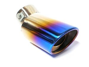  muffler cutter downward titanium manner all-purpose oval tip-up slash single muffler light car passenger vehicle dress up 