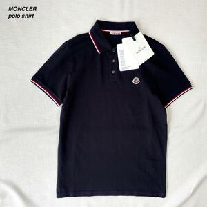 ＜未使用・タグ付!!＞■MONCLER モンクレール ポロシャツ 半袖 お洒落 シンプル 合わせやすい ネイビー S