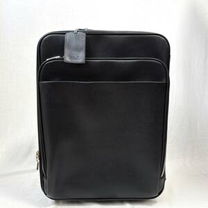 < beautiful goods!!>#BALLY Bally suitcase Carry case 2 wheel leather body original leather stylish travel business trip black black [ adult travel bag ]
