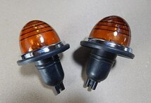 新品　フロントウインカー　オレンジ　２個セット　ガラスレンズ　１２Ｖ_画像2