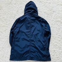 【美品 XL】Burberry black label ナイロンジャケット 2way ノバチェック ホースロゴ ワッペン 伸縮 フード バーバリー メンズ ネイビー 春_画像3