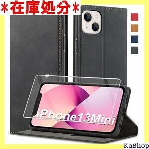 202新型 iPhone 13 Mini ケース 手帳 hone 13 Mini カバー スマホケース ブラック 1161