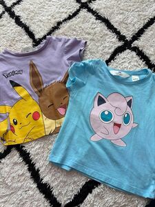 H&M ポケモン　 Tシャツ 半袖　トップス　プリン　イーブイ　ピカチュウ