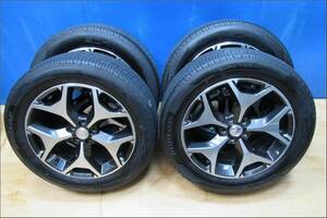 ★★5827★★Dunlop・225/55R18夏・202011・Tires・SubaruGenuine・18×7J・ET48・穴5・PCD100・ForesterSJアルミWheels4本★★