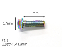 64チタン合金ボルト フランジボルト M10×30mm P1.5 並目 1本 焼き色あり ゆうパケット対応 Ti-6Al-4V_画像5