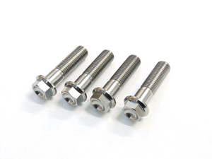 ZRX1200R/1100 for 64 titanium made front caliper mount bolt 4 pcs set natural Ti-6Al-4V