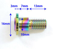 GSR400専用 フロント用64チタン合金製ブレーキディスクボルト 10本 焼き色付き ローターボルト_画像5