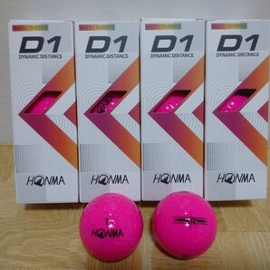 ホンマ D1 ピンク 1ダース12球 2022年モデル HONMA ゴルフボール 新品