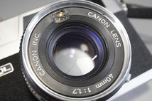 1円~【774】Canon／キャノン　Canonet QL17　／LENDS　CANON　LENS　40mm　1:1.7_画像8
