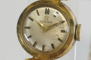 1円~【826】実働　OMEGA／オメガ　Ref:10976　手巻き　ゴールド　レディース　腕時計